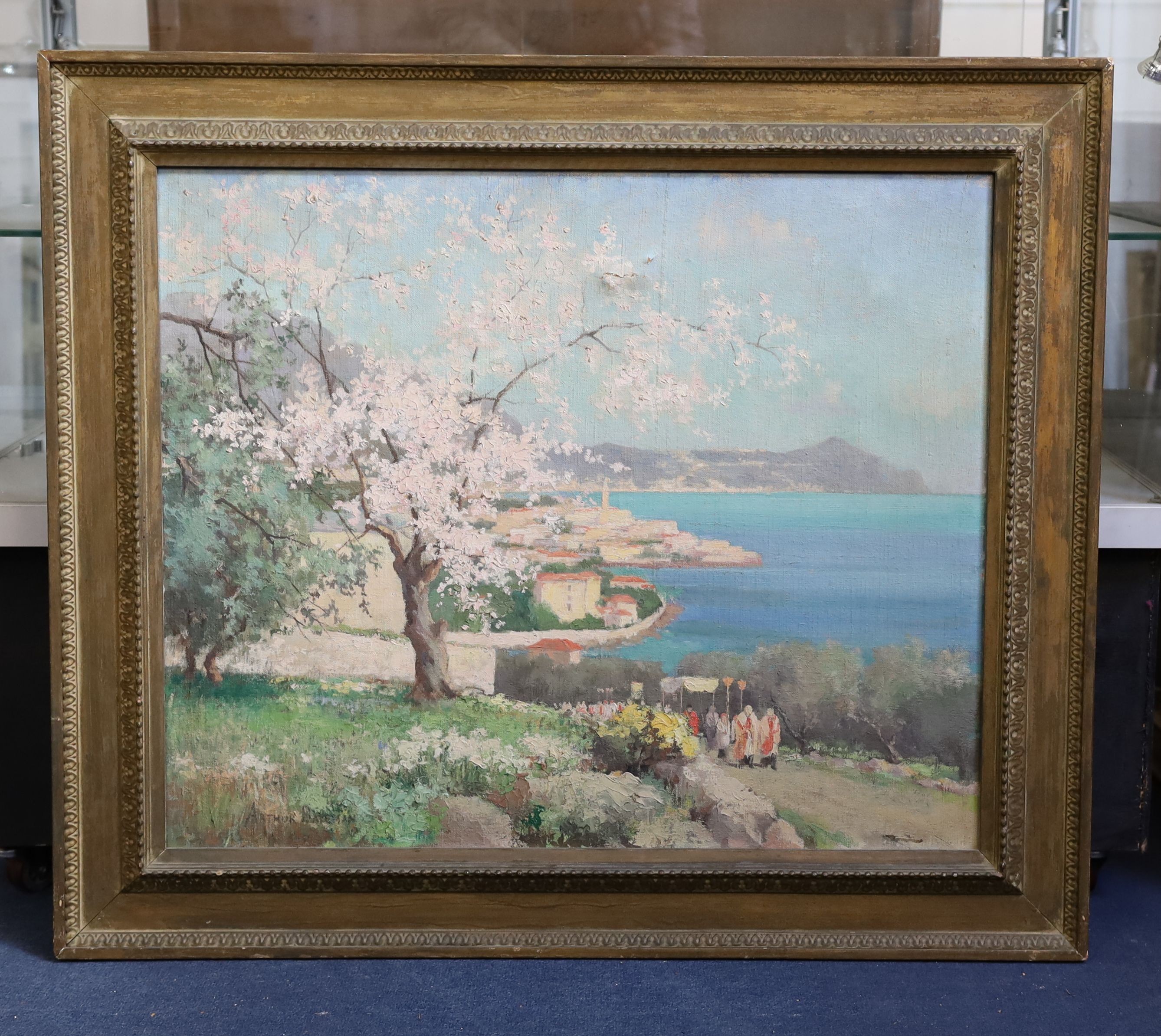 Arthur Bernard Bateman (1883-1970), A Spring Festival in Italy, oil on canvas, 62 x 75cm
